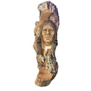 Vintage Stephen Herrero Signed 1990  Native American  Figurine